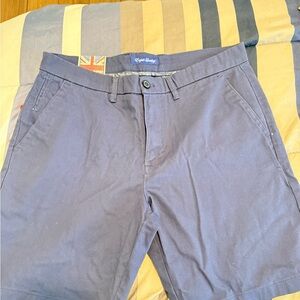English Laundry Navy Flat-Front Chino Shorts